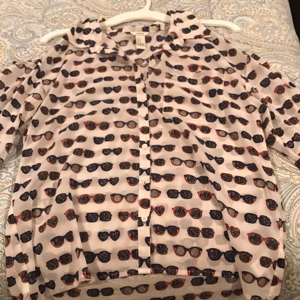 Long sleeve sheer top